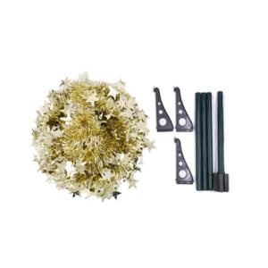 Lametta-pop-up-Weihnachtsbaum, einfach zu montierender, zusammenklappbarer künstlicher Bleistift-Weihnachtsbaum mit glänzenden Pailletten für die heimdekoration – silbriger 4.