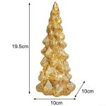 Exquisiter Glas-Weihnachtsbaum mit Lichtern, Glas-Weihnachtsbaum mit Lichtern, Tischplatte, dekorativer Weihnachtsbaum, Leuchtturm-Ornamente (A)
