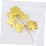 15St Tropische Partydekorationen Ahornblatt-Zweig weihnachtsdeko Christmas Decorations Golddekor Künstliche Ahornblätter Künstliche Blätter Hochzeit Material