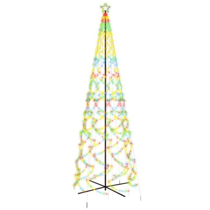 LED kerstboom kerstboom lichtboom kerstdecoratie verlichting buiten verlicht lichtketting outdoor kegelvorm meerkleurig 1400 leds 160x500 cm