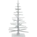 Decoratieve kerstboom HWC-H77, 3D-kerstboom, kerstdecoratie, shabby look, dennenhout, verstelbaar, 130 x 82 x 82 cm, wit