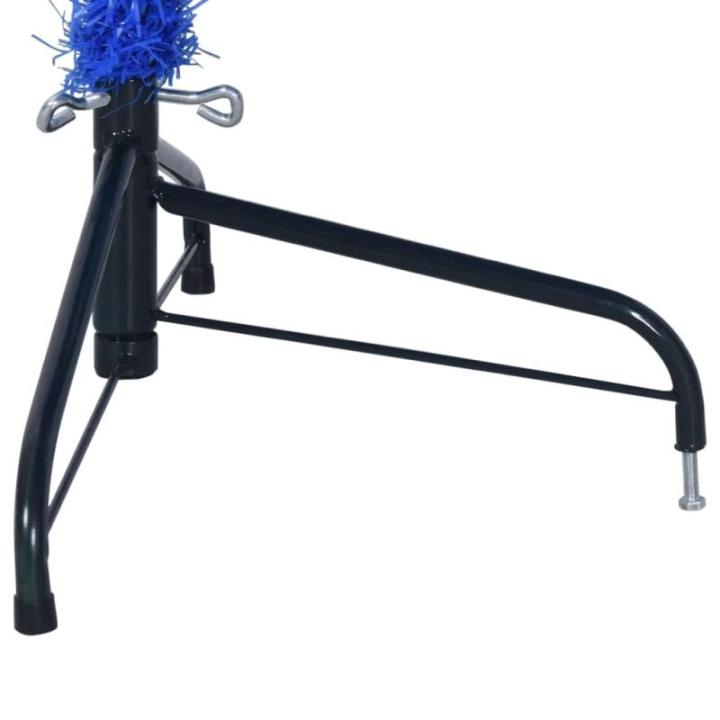 Kunstkerstboom met standaard, 240 cm hoog, kerstdecoratie, kunstboom, hoge kunstkerstboom, kerstboom, PVC en staal, blauw