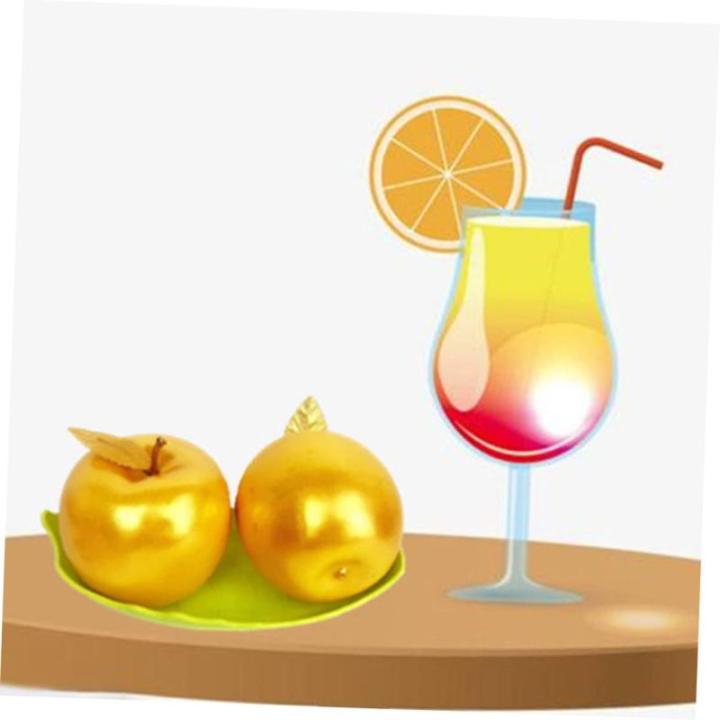 12 STK Simulierter Goldener Apfel Gefälschte Früchte Prop Falsches Obst Gefälschte Äpfel Künstliche Traubentraube Fruchtfliege Künstliche Weihnachtsfrüchte Modell Vitrine Sc