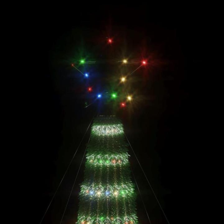 Weihnachtsbaum Kegelform Weihnachtsbaum Beleuchtung Christbaumbeleuchtung Weihnachtsbeleuchtung Weihnachtsdeko für Weihnachten, Party275 LEDs Mehrfarbig 180 cm