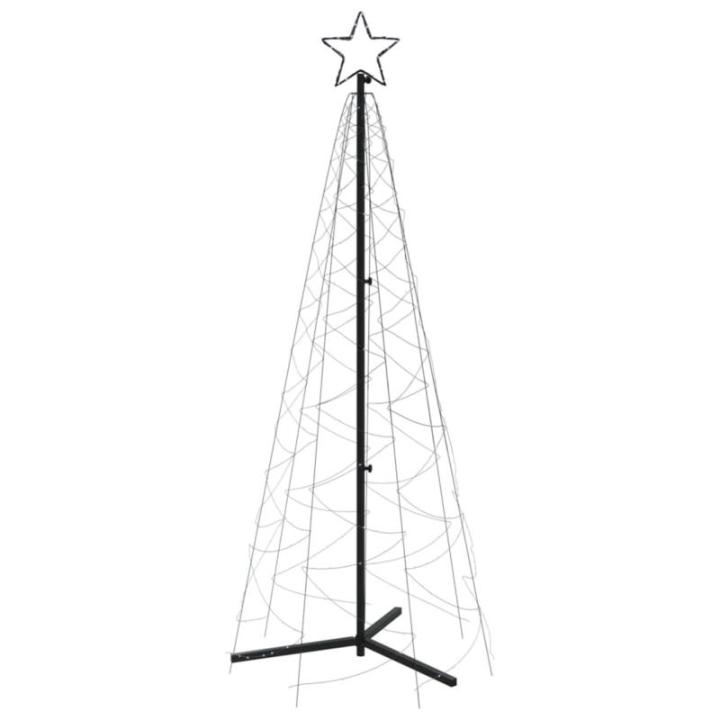 Mobili Weihnachtsbaum in Kegelform, kaltweiß, 200 LEDs, 70 x 180 cm, Weihnachtsdekoration, Weihnachtsbaum, künstlicher Weihnachtsbaum, dünner Ständer