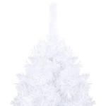Kunstkerstboom met verlichting en ballen, dennenboom, kerstboom, decoratieve boom, kunstboom, kerstdecoratie, kerstdecoratie, kerstsfeer, kerstdecoraties, wit, 120 cm