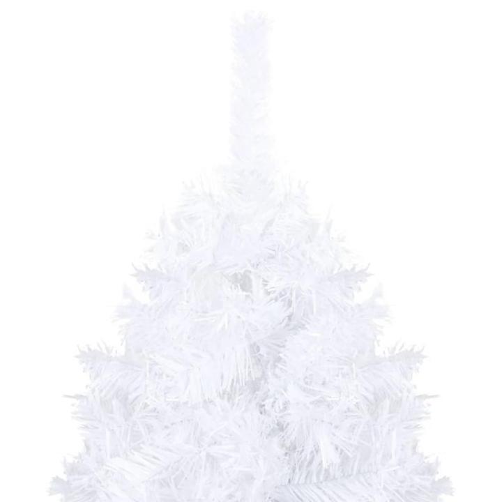 Kunstkerstboom met verlichting en ballen, dennenboom, kerstboom, decoratieve boom, kunstboom, kerstdecoratie, kerstdecoratie, kerstsfeer, kerstdecoraties, wit, 120 cm