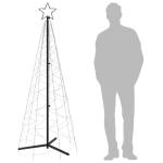 Mobili Weihnachtsbaum mit farbigem Kegel, 200 LEDs, 70 x 180 cm, Weihnachtsdekoration, Weihnachtsbaum, künstlicher Weihnachtsbaum, dünner Ständer