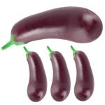 5 Sätze Simulation Aubergine Dekorative Mini-hausdekoration Interessantes Miniaturspielzeug Kdis-Spielzeug Zarte Miniatur-aubergine Kinderspielzeug Mini-Essen PVC 4 Stück * 5