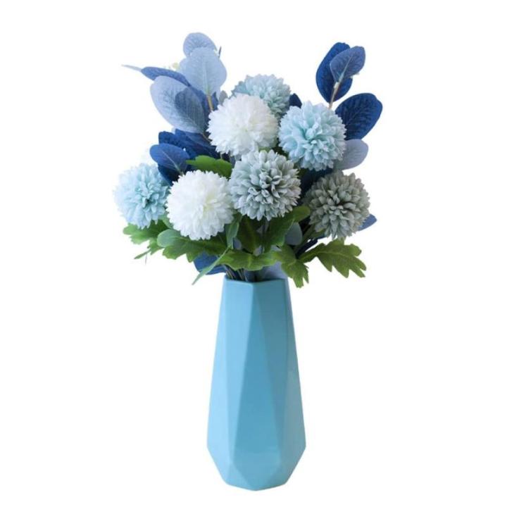 Kunstblumen Künstliche Blumen Pflanzen Set, Seidenblumenarrangements mit Keramiktopf, für Zuhause, Hochzeit, Party, Büro, Tafelaufsatz für jeden Anlass
