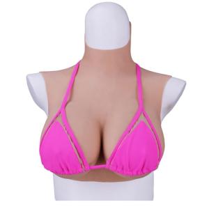 Borstprothese Cotton Filled D Cup realistische huid siliconen borst nep tits zachte siliconen voor mannen tot vrouwen drag queen cosplay 1 tan