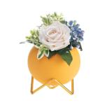 Kunstblumen Künstliche Blumen mit Keramikvase, gefälschte Seidenblumen, nordisches Licht, Luxus-Simulationsblume, Heimtischzubehör für jeden Anlass