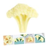 2 Stück Blumenkohl Modell Falsches Gemüse Lebensechte Brokkoli Verzierung Künstliches Gemüse Simulationsgemüse Lebensechtes Gemüse Gefälschte Brokkoli Scheibe Zur