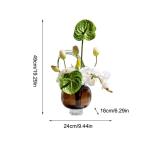 Kunstblumen Modernes künstliches Blumenarrangement aus Glas – Elegante Tischdekoration für Wohnzimmer und Hotels, Blumenarrangement für Tafelaufsätze für jeden Anlass