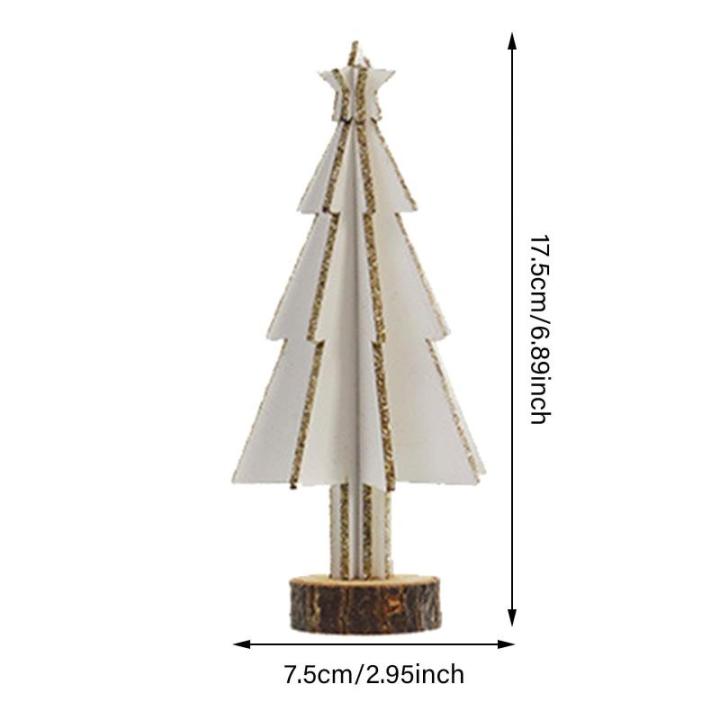 Hölzerne Weihnachtsbaum Dekoration,Mini Desktop Dekoration,Familie Tisch Kamin Dekoration,Hölzerne Weihnachtsbaum Tischplatte Weihnachtsdekorationen für Weihnachten Party Tisch 