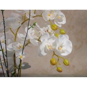Kunstblumen Dekorative Phalaenopsis, künstliches Blumen-Arrangement mit Keramiktopf, künstliche Seidenpflanzen in Töpfen für die Party zu Hause für jeden Anlass