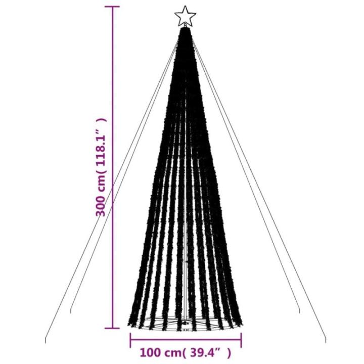 LED Weihnachtsbaum Aussen Kegelform Weihnachtsbaum Metall Groß Blau 688 LEDs Tannenbaum Lichterbaum Weihnachtsdeko Aussen Weihnachtsbaum Tanne 300 cm