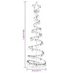 Weihnachtsbaum Kegelform mit Kugeln 120 LEDs Warmweiß 180 cm