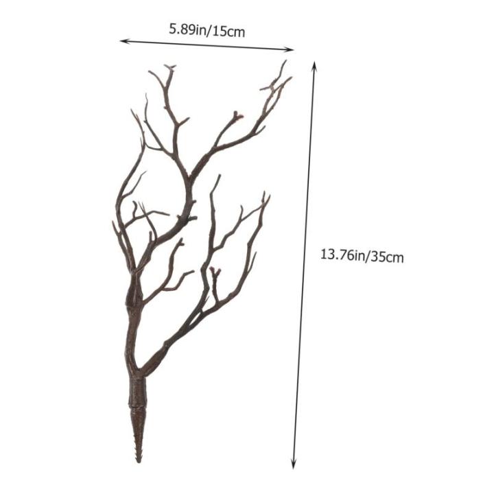 4 stuks Halloween-decoratie takken kunstdennentakken faux tote takken knoppen decoratieve takken tafeldecoratie eettafel kunstmatige geweiboomtakken nep gedroogde takken plastic