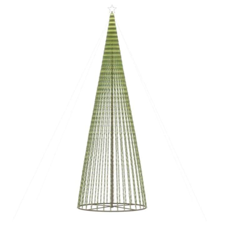 LED Weihnachtsbaum Aussen Kegelform Weihnachtsbaum Metall Groß Kaltweiß 1544 LEDs Tannenbaum Lichterbaum Weihnachtsdeko Aussen Weihnachtsbaum Tanne 500 cm