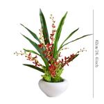 Kunstblumen Künstliche Orchideenblumen im Topf, Orchideenpflanzen, künstliche Pflanzen, realistische Orchideen für Heimdekoration, künstliche Blumenarrangements für jeden Anla