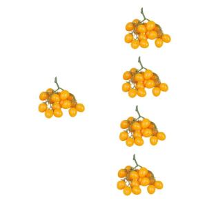 5st Simulierte Kleine Tomaten Lebensechte Gefälschte Kirschtomaten Simulation Kirschtomaten Requisiten Für Die Obstfotografie Dekore Aus Künstlichen Früchten Schaum Yellow