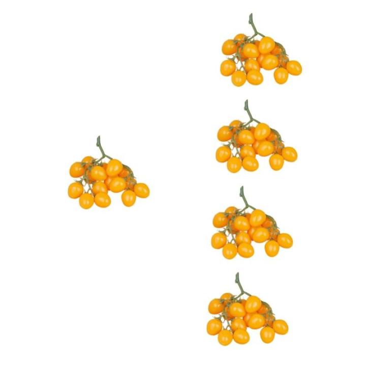 5st Simulierte Kleine Tomaten Lebensechte Gefälschte Kirschtomaten Simulation Kirschtomaten Requisiten Für Die Obstfotografie Dekore Aus Künstlichen Früchten Schaum Yellow