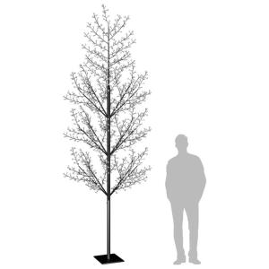 LED Weihnachtsbaum Lichterbaum Weihnachten Christbaum für Außenbereich geeignet 1200 LEDs Blaues Licht Kirschblüten 400 cm