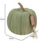 Kürbis-Dekoration, Herbst- und Herbstdekoration, 16,5 cm hoch, Salbei-strukturiertes Gewebe