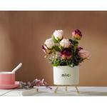 Kunstblumen Künstliche Rosenblumen, Blumenarrangement für Tischdekoration, kleine Bonsai-Heimdekoration, Tischdekoration für Hochzeiten für jeden Anlass