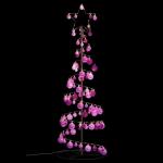 Weihnachtsbaum Kegelform mit Kugeln 100 LEDs Warmweiß 150 cm