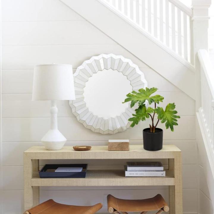 2 stuks tropische , klein, kunstplant in pot, zwart, decoratieve planten in pot, als echt, tropische geldplant, plastic planten voor woonkamer, kantoor, decoratie