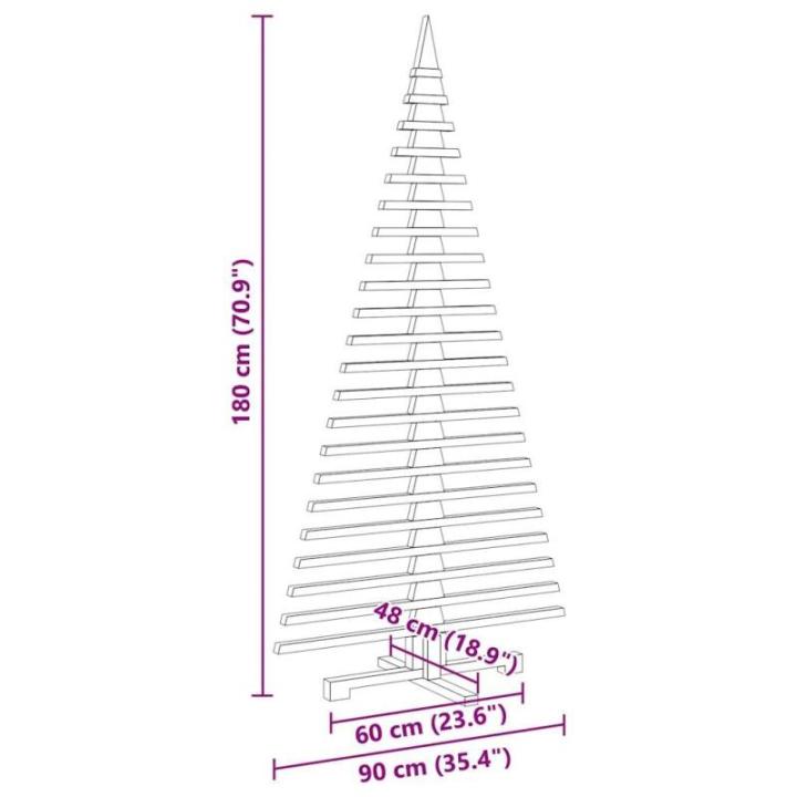 Kerstdecoratie kerstboom 180 cm massief grenenhout, kunstboom, boom, kerstmisdecoratie, houten kerstboom, houten kerstdecoratie