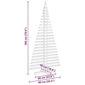 Kerstdecoratie kerstboom 180 cm massief grenenhout, kunstboom, boom, kerstmisdecoratie, houten kerstboom, houten kerstdecoratie
