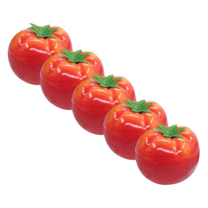 3 Sätze Nachahmung Tomate Tomaten-Requisite Tomaten-vitrine-Requisite Simulation Tomate Realistisches Tomatenmodell Realistische Gefälschte Tomate Künstlich Schaum Rot 5 Stück 