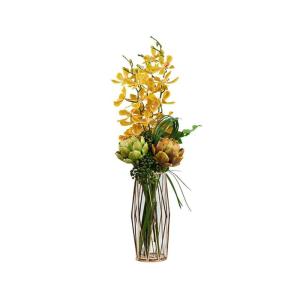 Kunstblumen Echte Seidenblumen für Hochzeitsrestaurant- und Bürodekoration, realistische künstliche Blume mit Vase für Zuhause für jeden Anlass