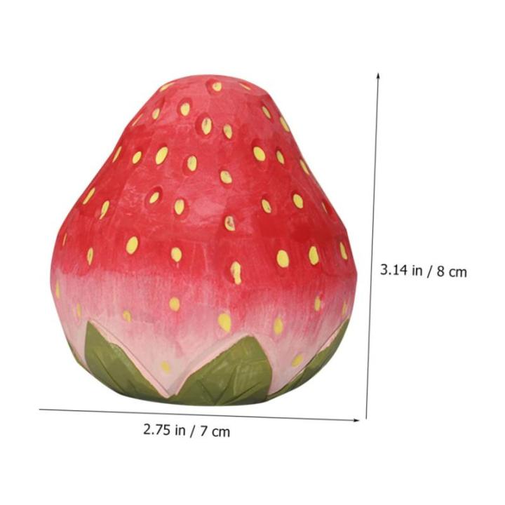 Erdbeergarnitur Szenenschmuck Ornamente lebensechte rote Erdbeere Simulation Erdbeere bürodeko büro Dekoration Schaufensterschmuck Erdbeerdekor auf dem Tisch Fruchtmodell hölze