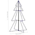 Weihnachtsbaum in Kegelform 160 LEDs Indoor & Outdoor 78x120 cm