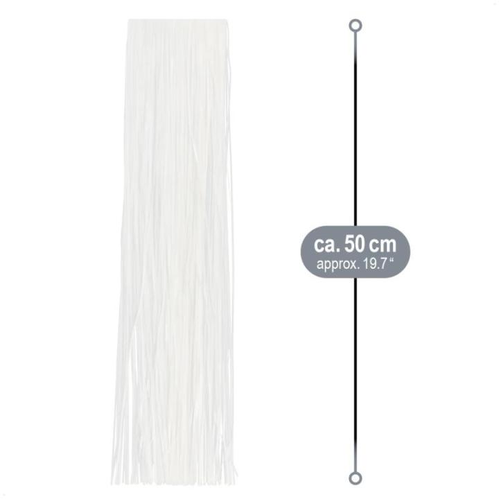5x klatergoud - witte klatergoudslinger voor Kerstmis - kerstboomversiering voor de kerstboom - klatergoudgordijn met gladde draden (wit - 05 stuks)