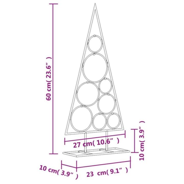 Metall Weihnachtsbaum Christbaum Groß Dekorationen Tannenbaum Metall Weihnachtsbaum Tanne Platzsparend DIY Dekoration-60 cm-Typ 2