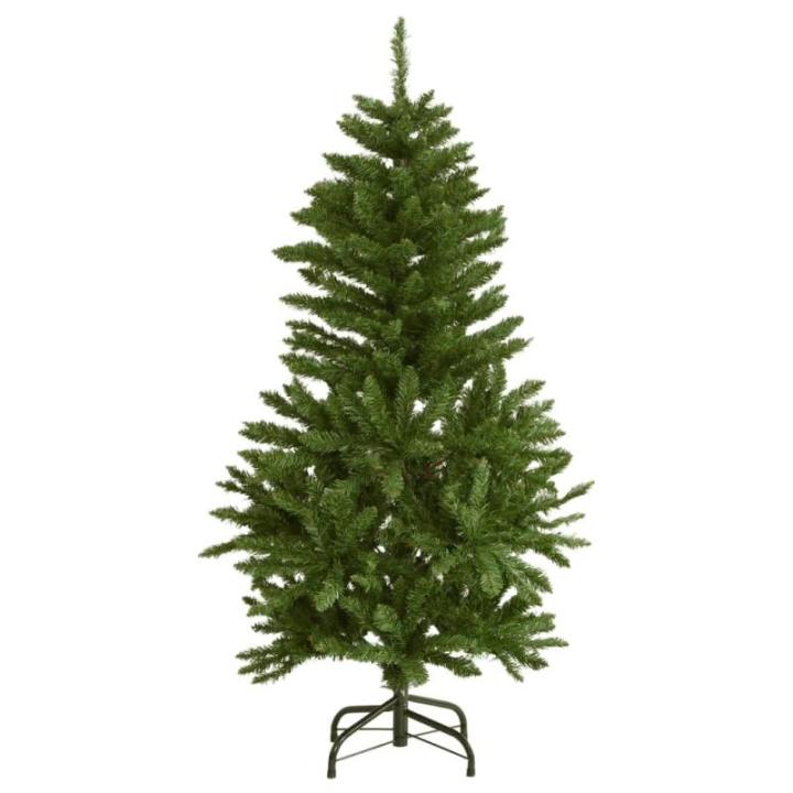 Künstlicher Weihnachtsbaum Klappbar Christbaum Kunstbaum Weihnachten Dekobaum Künstlicher Weihnachtsbaum Tannenbaum Weihnachtsdeko 150 LEDs & Kugeln Grün 120 cm