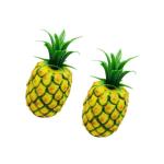 3 Sätze Simulation Ananas-Modell Lebensechte Fruchtdekoration Spielzeug Obst Prop-Modell Künstliche Früchte Plastikobst Nachahmung Ananas-Modell Früchte Foto Requisiten 2 Stüc