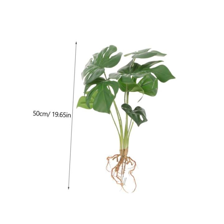 Büro-Faux-Pflanze Lebendiges Monstera-dekor Lebendige Künstliche Pflanze Kunstpflanze Für Den Haushalt Café-dekor Künstliche Monstera-Pflanze Tischplatte Kunstpflanze Plastik 