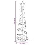 Weihnachtsbaum Kegelform mit Kugeln 120 LEDs Warmweiß 180 cm