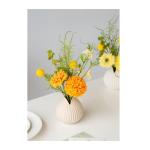 Kunstblumen Künstliche Blumen mit Keramikvase, Seidenblumenarrangements, künstliche Kunstblumensträuße für Büro, Zuhause, Festival-Dekoration für jeden Anlass