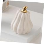 Nordic Keramische Pompoen Oogsten Herfst Pompoen Figuren Kunstmatige Groente Realistische Pompoen Herfst Figuur Pompoen Decoratie Sculptuur Halloween Wit