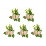 5 Stücke Künstliche Rose Blume für Hochzeit Mittelstücke Dekoration Leuchter Blume Dekoration Hochzeit Blume Anordnung