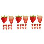 3 Sätze Künstliche Erdbeere Künstliche Erdbeerdekoration Falsches Obst Künstliche Früchte Zur Lebensechten Dekoration Erdbeer Schimmel Gefälschte Erdbeere PVC 10 Stück * 3