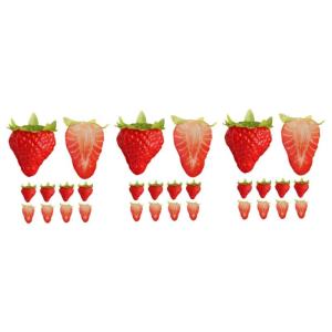 3 Sätze Künstliche Erdbeere Künstliche Erdbeerdekoration Falsches Obst Künstliche Früchte Zur Lebensechten Dekoration Erdbeer Schimmel Gefälschte Erdbeere PVC 10 Stück * 3