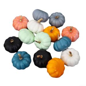 Künstlicher Jute-Kürbis für Thanksgiving-Dekoration, verschönern Sie mühelos die Herbstästhetik Ihres Hauses (Orange + Schwarz + Weiß + Blau + Rosa + Hellgrau + Hellgrün + 